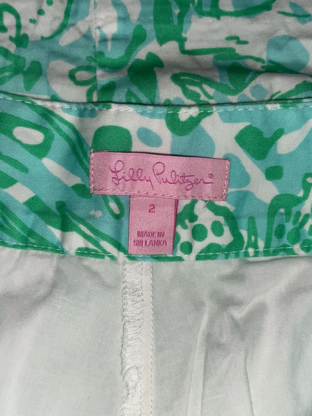 Lilly Pulitzer 2 Cleona Skort Bungle in the Jungle green pockets tag iguana - Picture 5 of 5